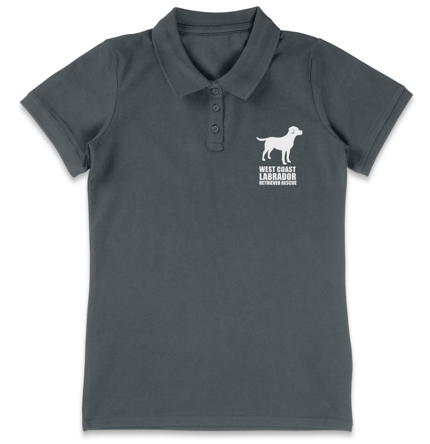 WCLRR Impact LC Logo - Women's Micro-Mesh Polo - Light Blue - Small - Charcoal