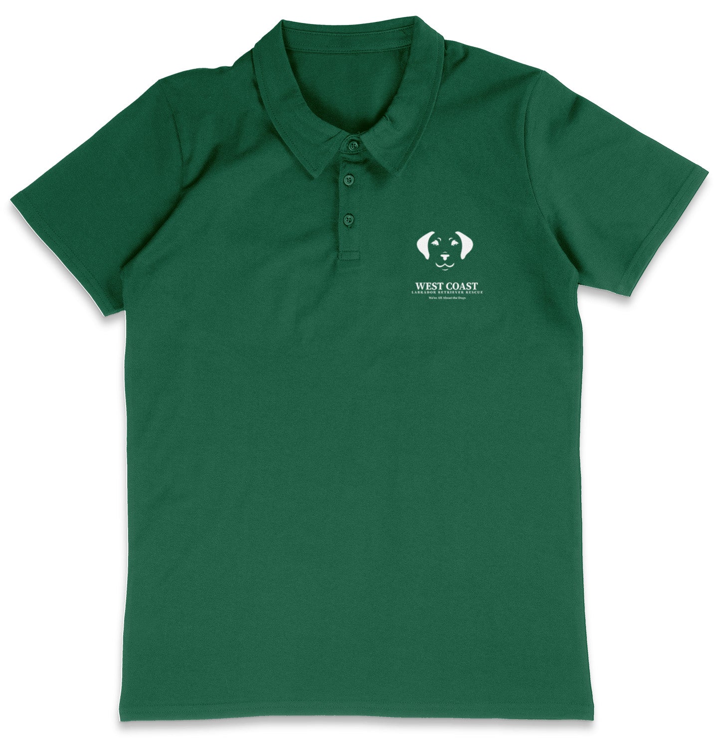WCLRR Puppy Face LC Logo - Adult Micro-Mesh Polo - Maroon - 3X-Large - Forest Green