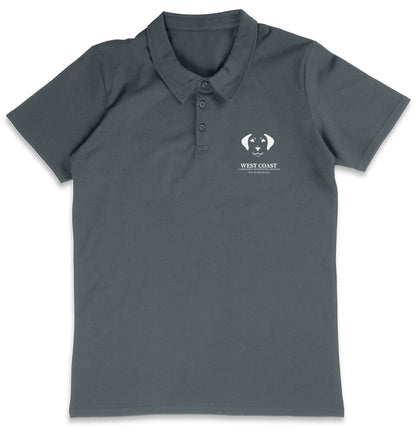 WCLRR Puppy Face LC Logo - Adult Micro-Mesh Polo - Light Blue - Small - Charcoal