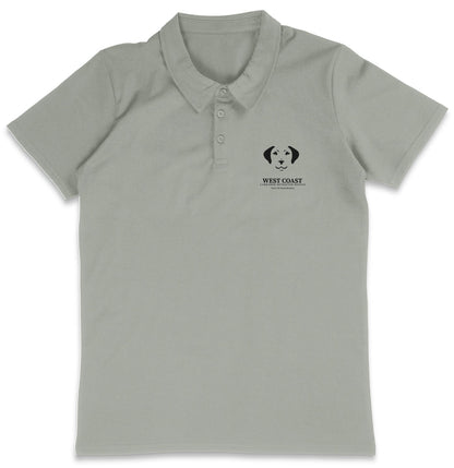 WCLRR Puppy Face LC Logo - Adult Micro-Mesh Polo - Light Blue - Medium - Grey
