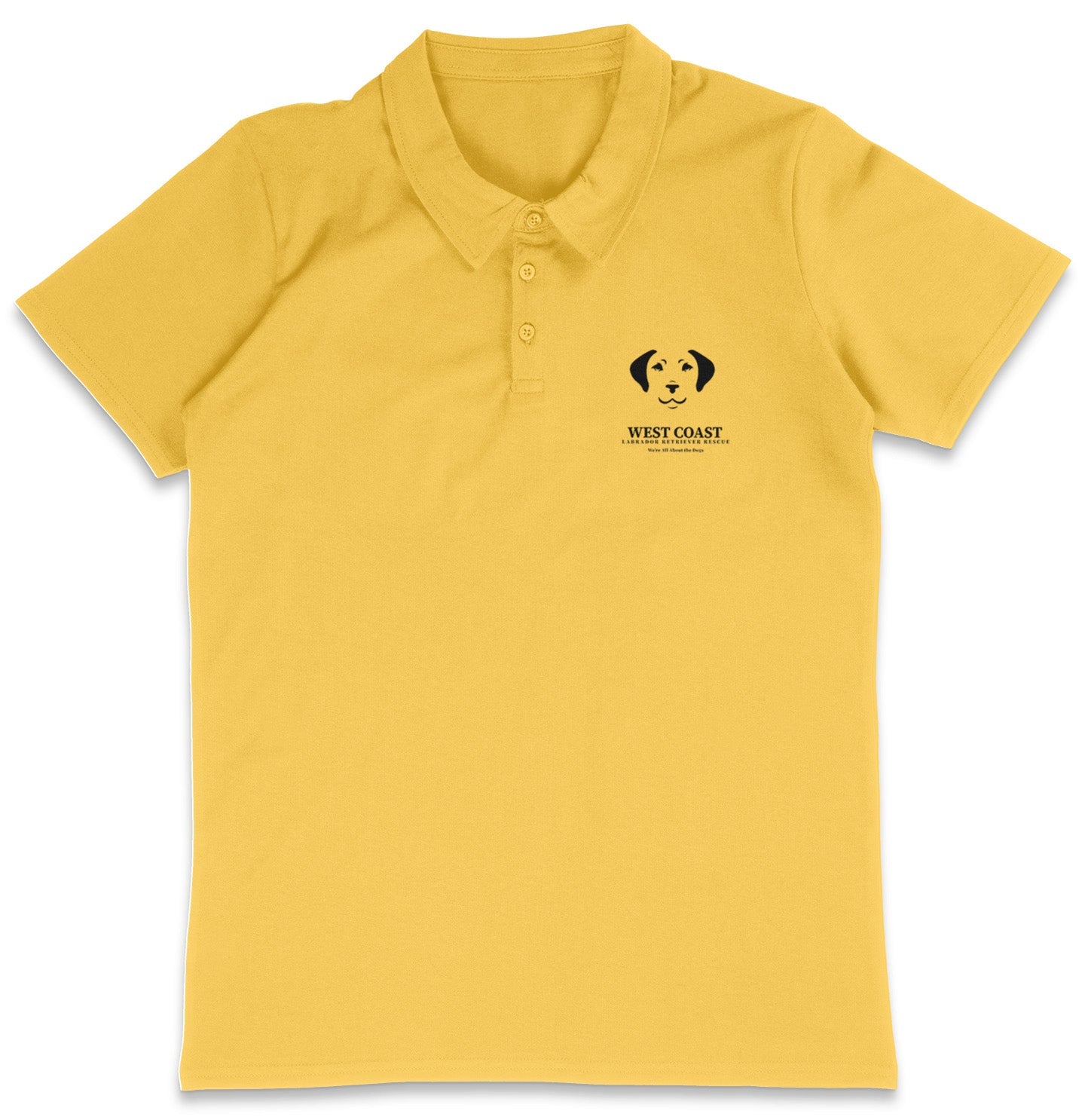WCLRR Puppy Face LC Logo - Adult Micro-Mesh Polo - Light Blue - 2X-Large - Yellow