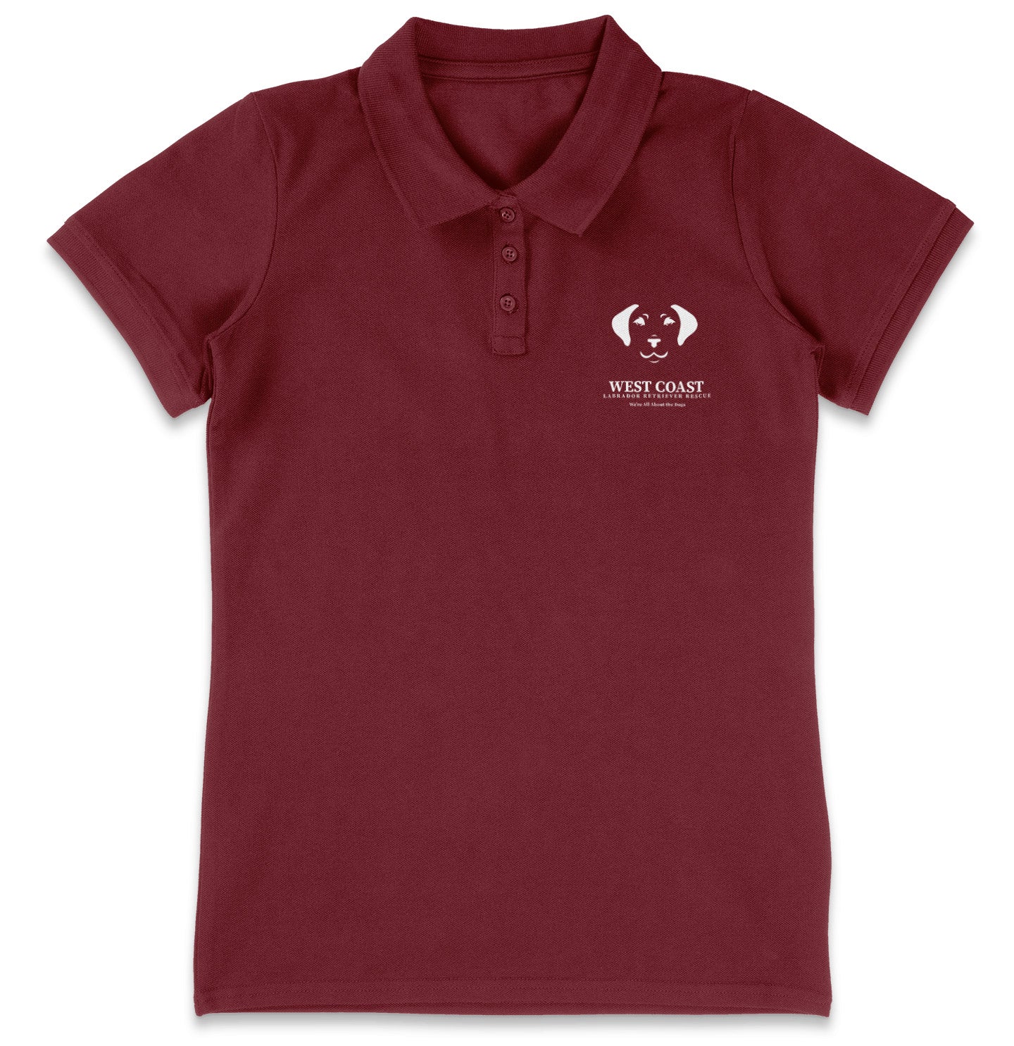 WCLRR Puppy Face LC Logo - Women's Micro-Mesh Polo - Maroon - Large - Specs