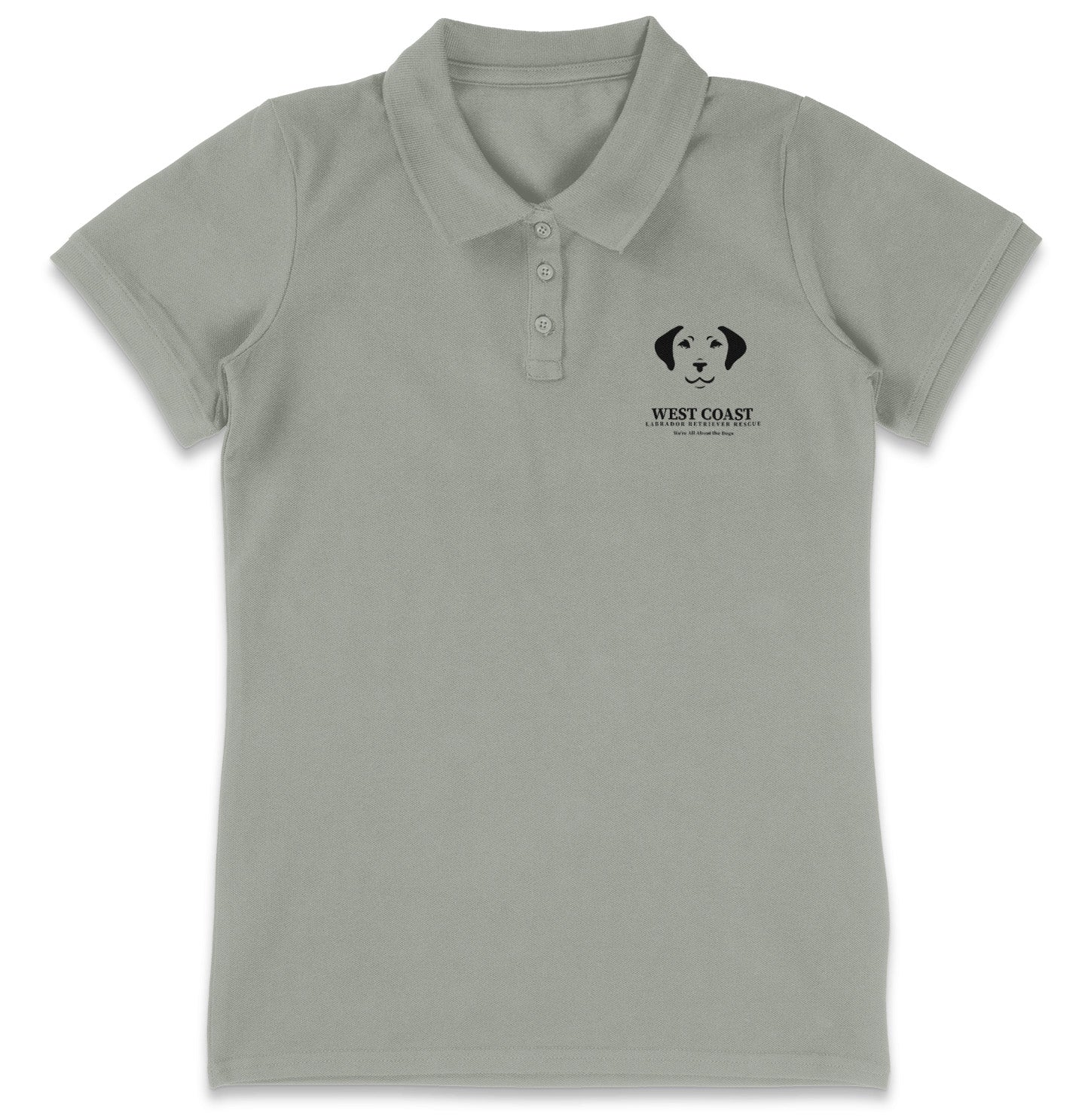 WCLRR Puppy Face LC Logo - Women's Micro-Mesh Polo - Light Blue - Medium - Grey