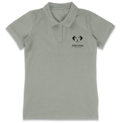 WCLRR Puppy Face LC Logo - Women's Micro-Mesh Polo - Light Blue - Medium - Grey