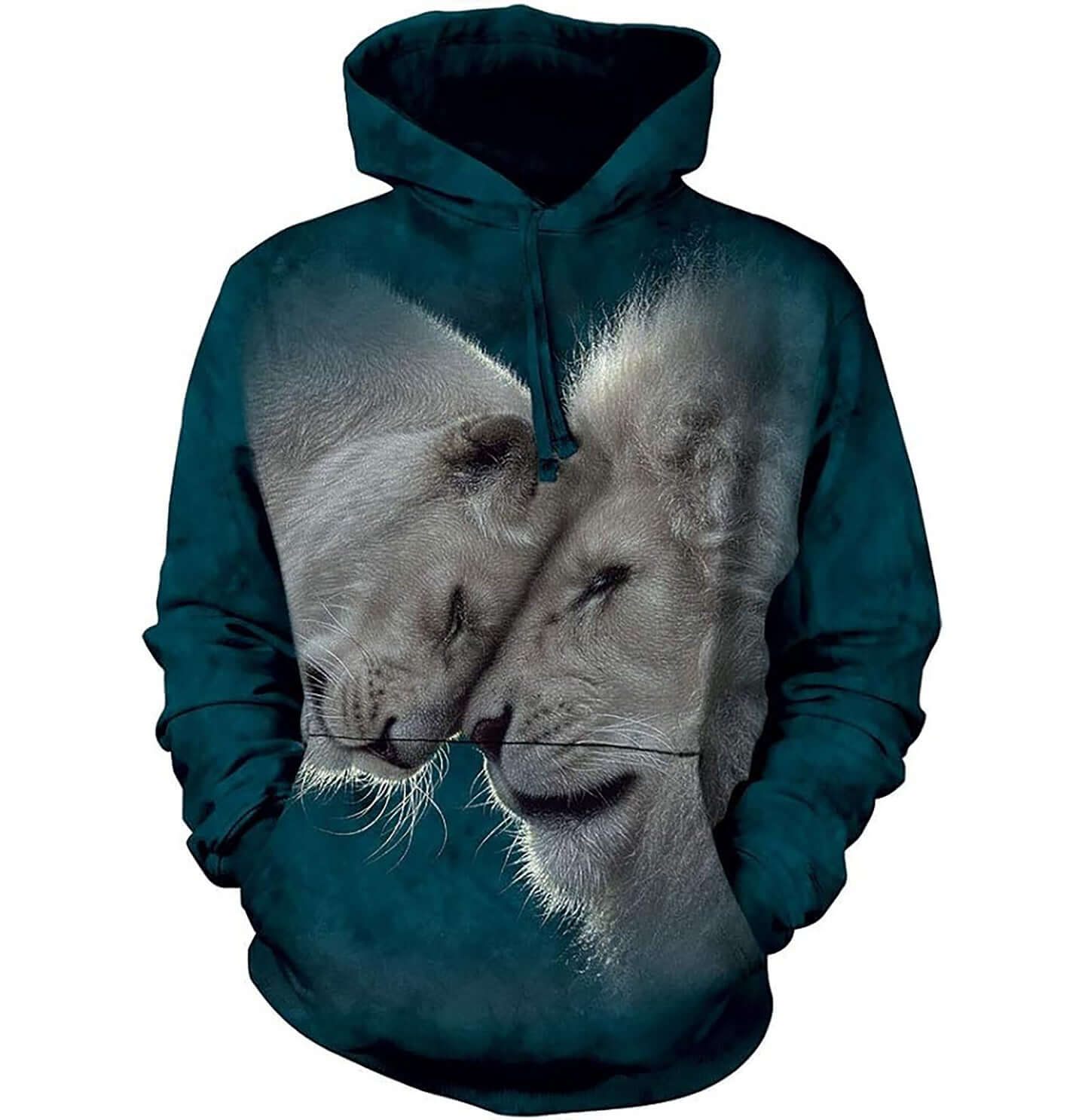 White Lions Love - Adult Unisex Hoodie Sweatshirt
