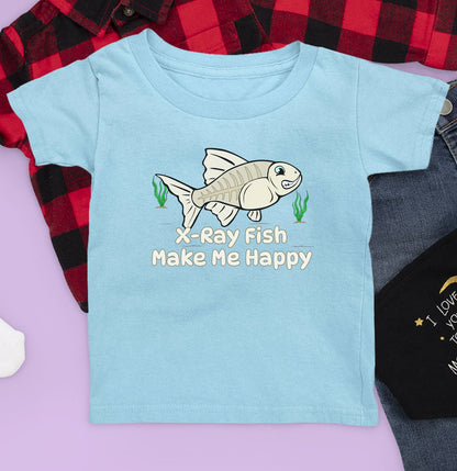 X-Ray Fish Toon Make Me Happy - Kids' Unisex T-Shirt - Main