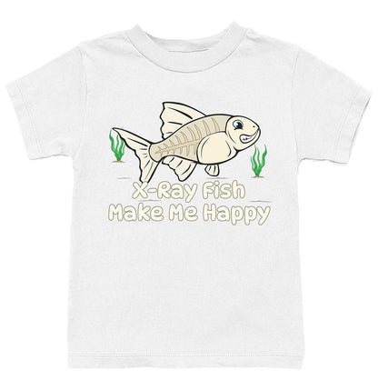 X-Ray Fish Toon Make Me Happy - Kids' Unisex T-Shirt - White