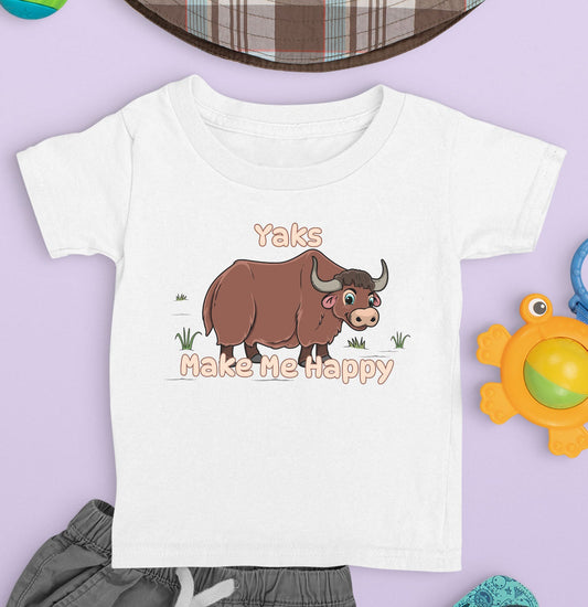 Yak Toon Make Me Happy - Toddler Unisex T-Shirt - Main