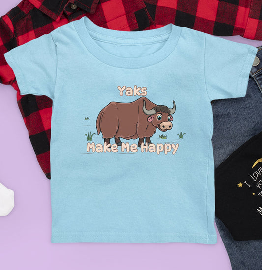 Yak Toon Make Me Happy - Kids' Unisex T-Shirt - Main