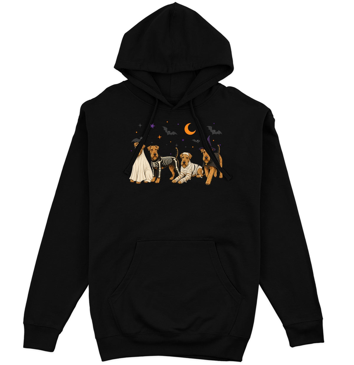 Airedale Terrier Halloween Lineup - Adult Unisex Hoodie