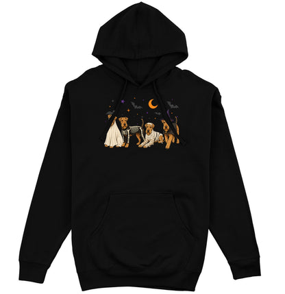 Airedale Terrier Halloween Lineup - Adult Unisex Hoodie
