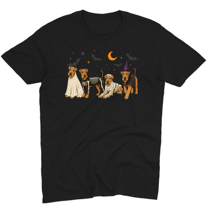 Airedale Terrier Halloween Lineup - Adult Unisex T-Shirt