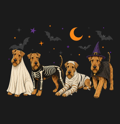 Airedale Terrier Halloween Lineup - Adult Unisex T-Shirt