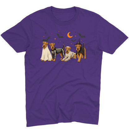 Airedale Terrier Halloween Lineup - Adult Unisex T-Shirt
