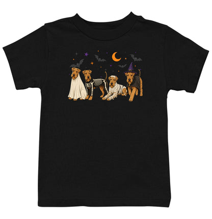 Airedale Terrier Halloween Lineup - Kids Unisex T-Shirt
