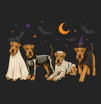 Airedale Terrier Halloween Lineup - Women's Tri-Blend T-Shirt