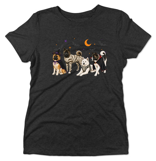 Akita Halloween Lineup - Women's Tri-Blend T-Shirt