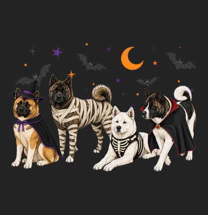 Akita Halloween Lineup - Women's Tri-Blend T-Shirt