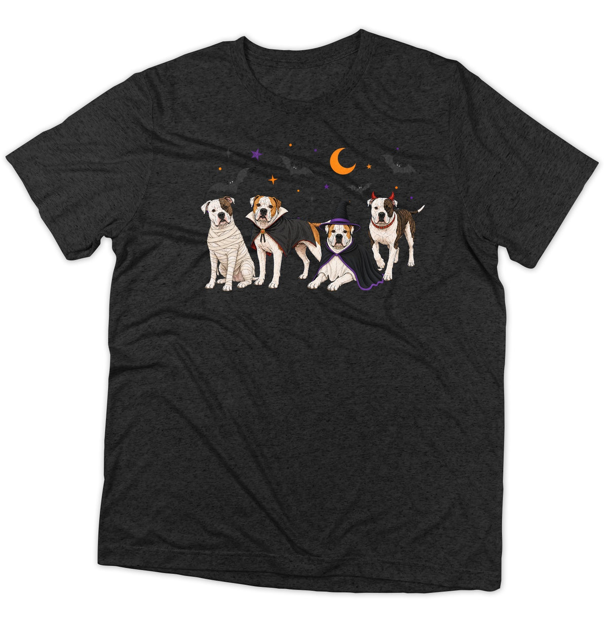 American Bulldog Halloween Lineup - Adult Tri-Blend T-Shirt