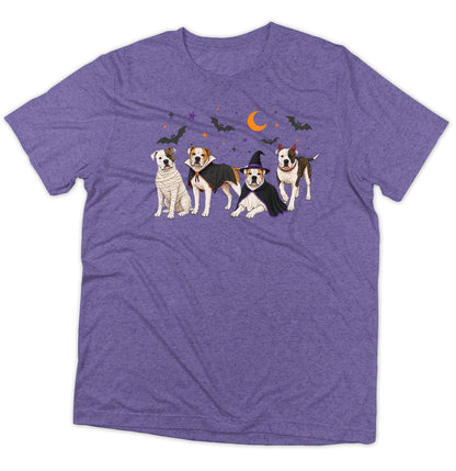 American Bulldog Halloween Lineup - Adult Tri-Blend T-Shirt