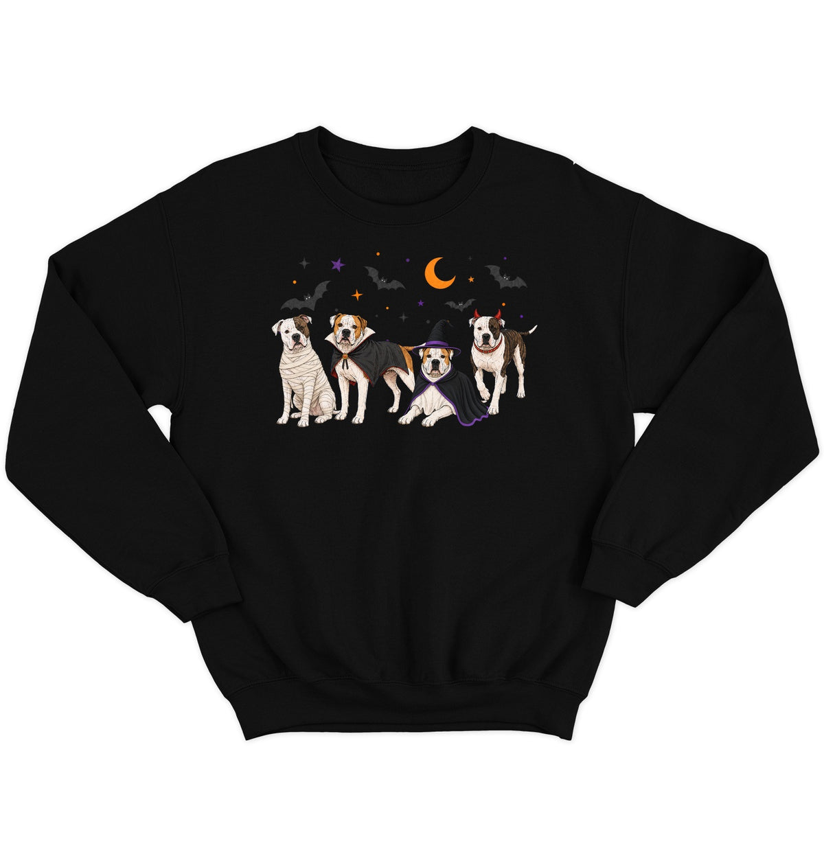 American Bulldog Halloween Lineup - Adult Unisex Crewneck Sweatshirt