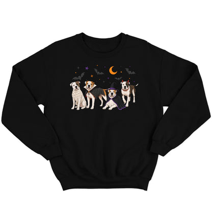 American Bulldog Halloween Lineup - Adult Unisex Crewneck Sweatshirt
