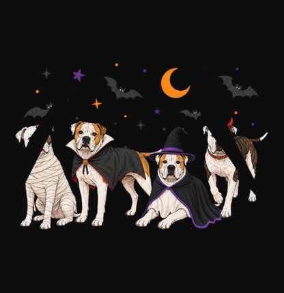 American Bulldog Halloween Lineup - Adult Unisex Hoodie