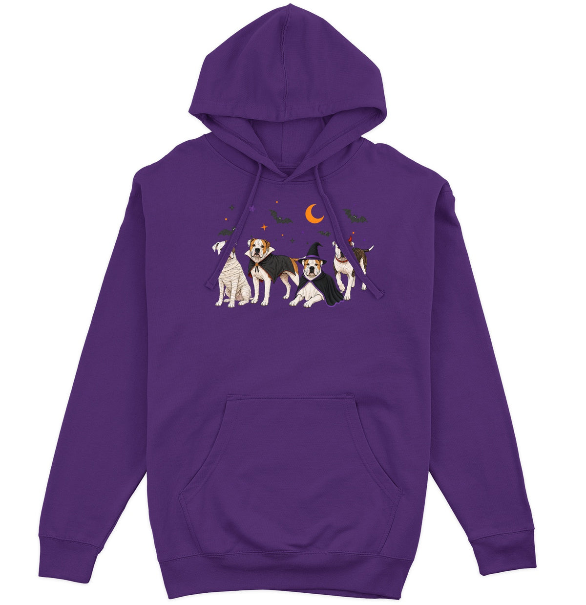 American Bulldog Halloween Lineup - Adult Unisex Hoodie