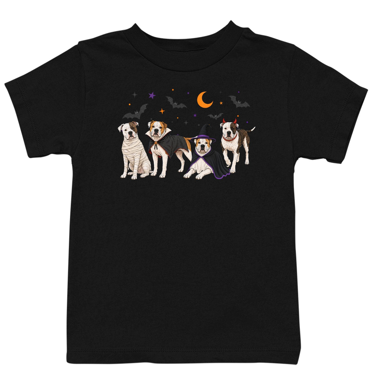 American Bulldog Halloween Lineup - Kids Unisex T-Shirt