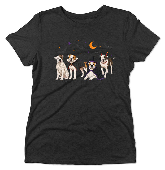 American Bulldog Halloween Lineup - Women's Tri-Blend T-Shirt