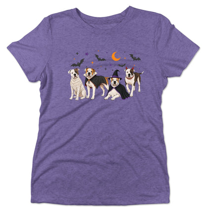 American Bulldog Halloween Lineup - Women's Tri-Blend T-Shirt