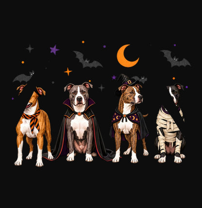 American Pit Bull Terrier Halloween Lineup - Adult Unisex Hoodie