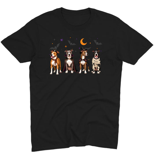 American Pit Bull Terrier Halloween Lineup - Adult Unisex T-Shirt