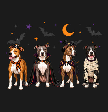 American Pit Bull Terrier Halloween Lineup - Adult Unisex T-Shirt
