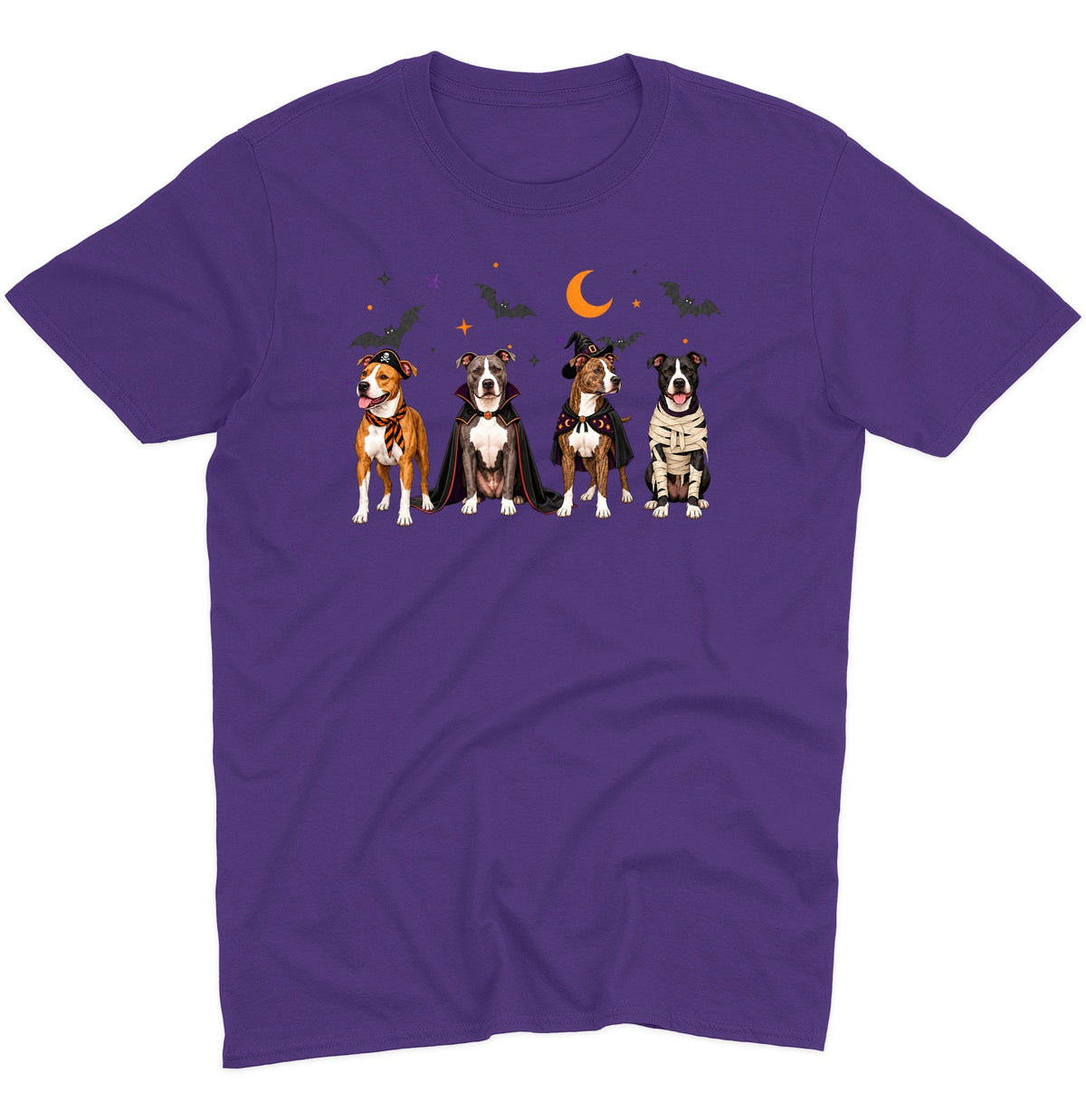 American Pit Bull Terrier Halloween Lineup - Adult Unisex T-Shirt