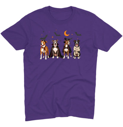 American Pit Bull Terrier Halloween Lineup - Adult Unisex T-Shirt