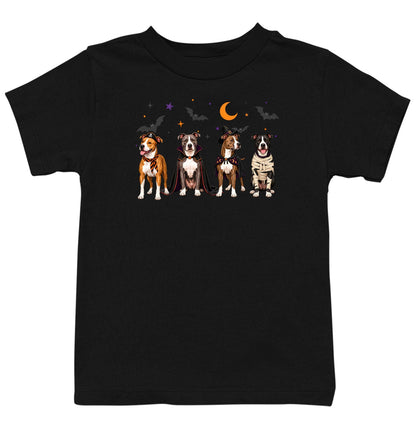 American Pit Bull Terrier Halloween Lineup - Kids Unisex T-Shirt