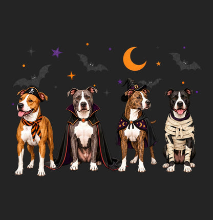 American Pit Bull Terrier Halloween Lineup - Women's Tri-Blend T-Shirt