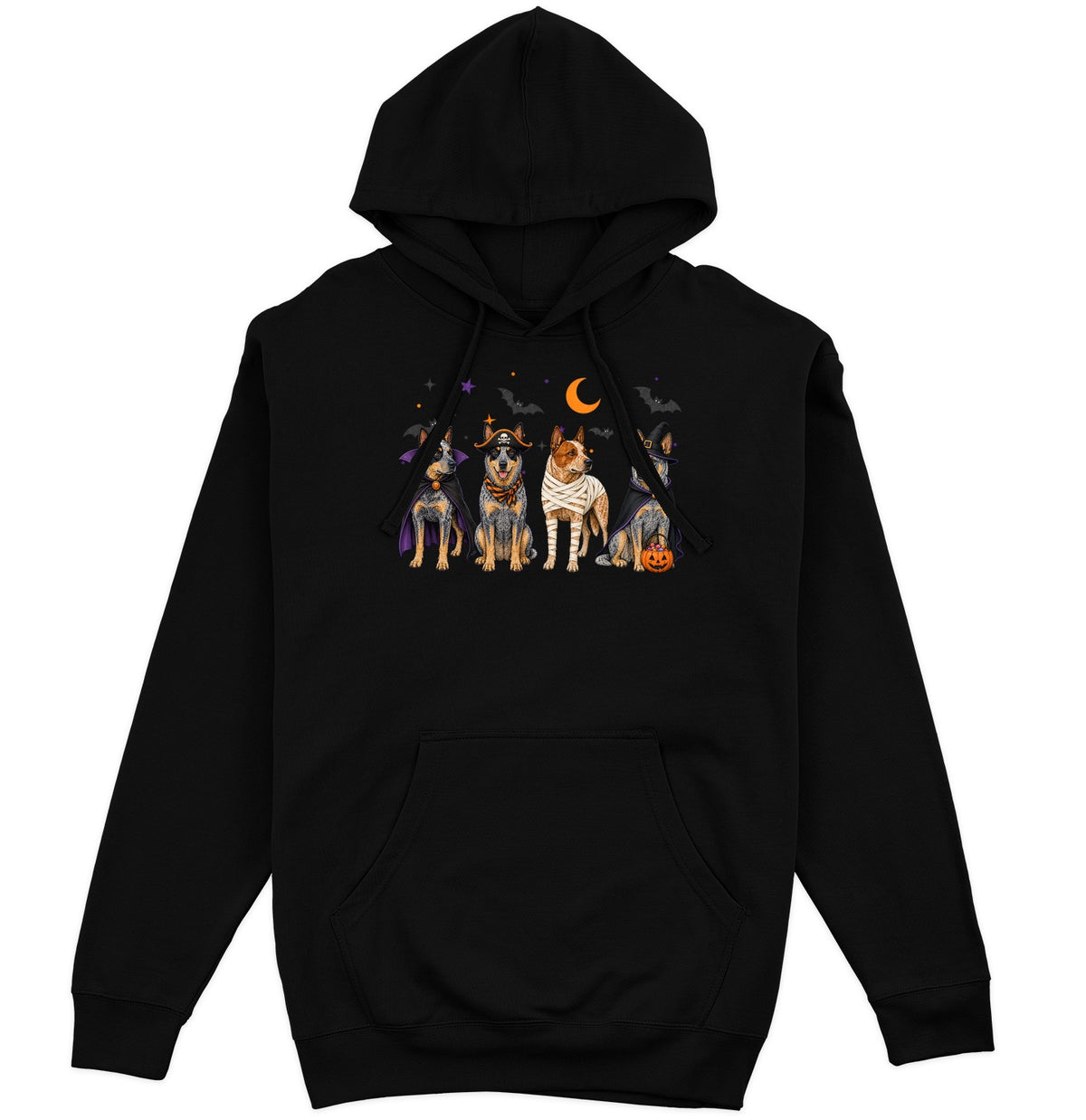 Australian Cattle Dog Halloween Lineup - Adult Unisex Hoodie