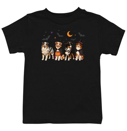 Australian Shepherd Halloween Lineup - Kids Unisex T-Shirt