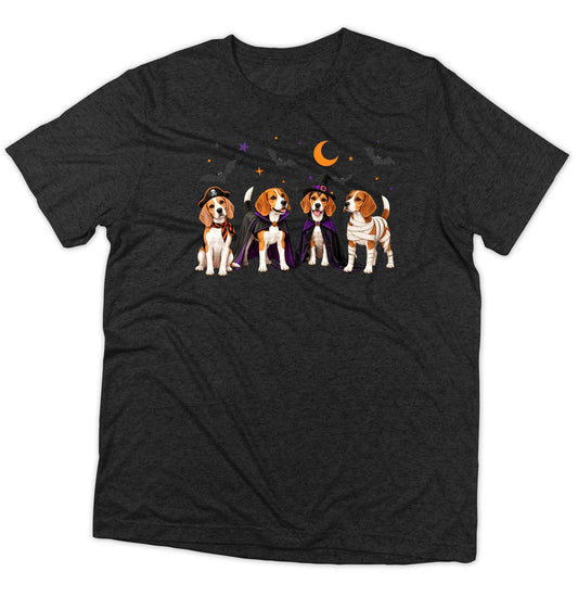 Beagle Halloween Lineup - Adult Tri-Blend T-Shirt