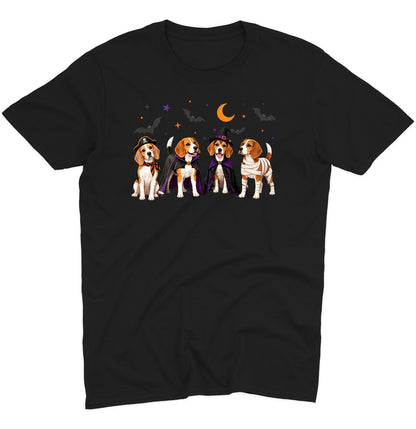Beagle Halloween Lineup - Adult Unisex T-Shirt