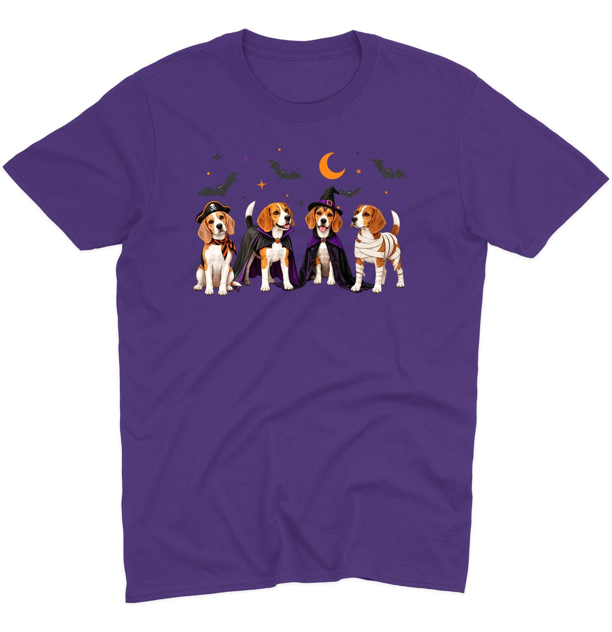 Beagle Halloween Lineup - Adult Unisex T-Shirt
