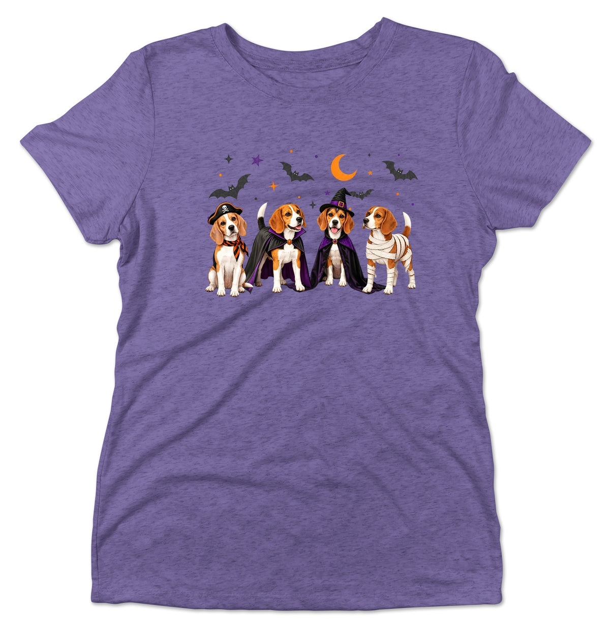 Beagle Halloween Lineup - Women's Tri-Blend T-Shirt