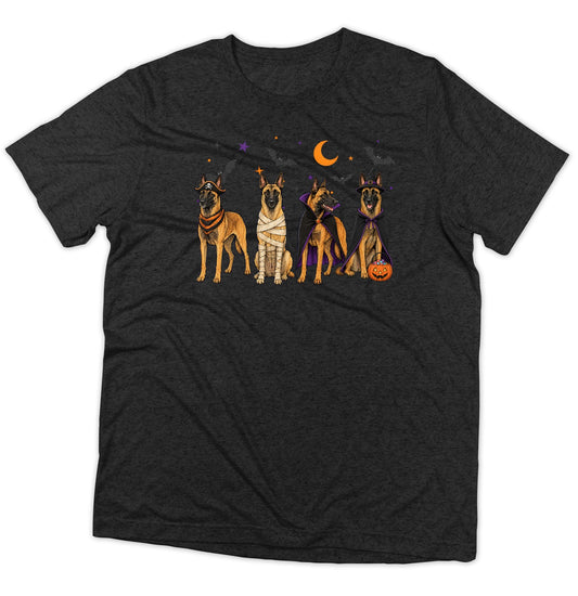Belgian Malinois Halloween Lineup - Adult Tri-Blend T-Shirt