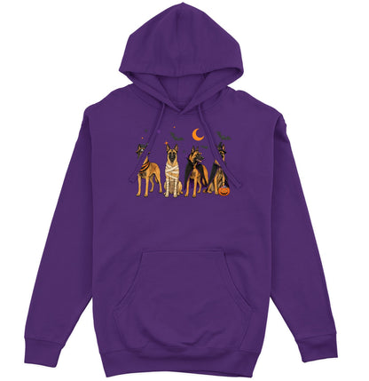 Belgian Malinois Halloween Lineup - Adult Unisex Hoodie