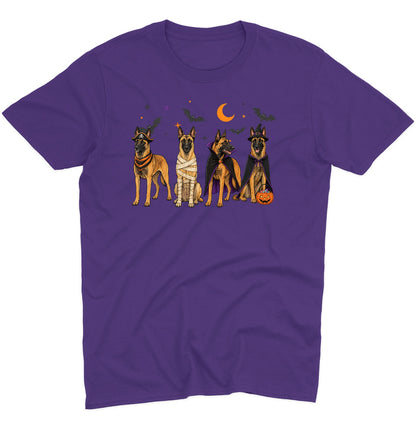 Belgian Malinois Halloween Lineup - Adult Unisex T-Shirt