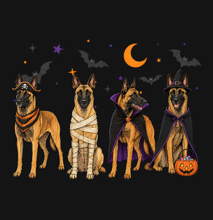 Belgian Malinois Halloween Lineup - Kids Unisex T-Shirt
