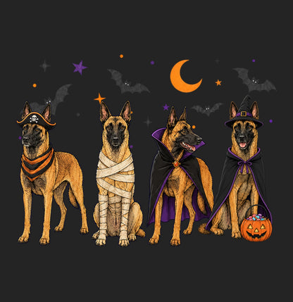 Belgian Malinois Halloween Lineup - Women's Tri-Blend T-Shirt