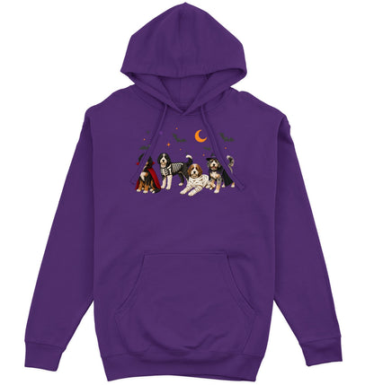 Bernedoodle Halloween Lineup - Adult Unisex Hoodie